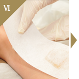 ワックスペーパーをはがす