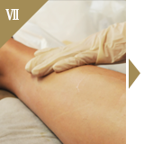 脱毛が終わり、瞬時にきれいなつるつる肌に